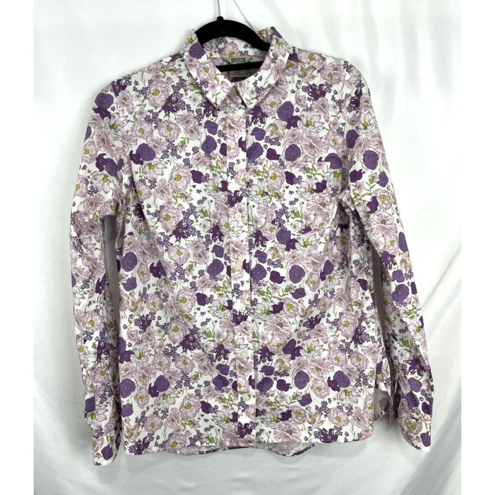 Duluth Trading Cotton-Blend Floral Blouse Womens Size M